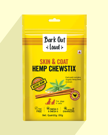 Skin & Coat Hemp Chewstix for Dogs & Cats (100 gm)